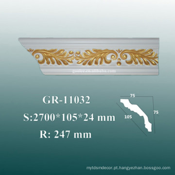 Europeu estilo PU espuma Crown moldagem / decorativas Cornice moldagem Design